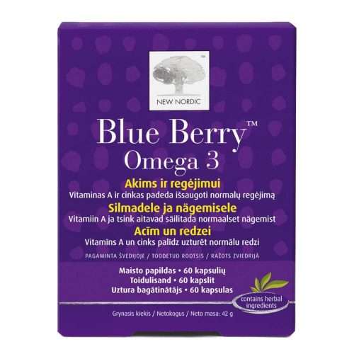 Средство для поддержания зрения New Nordic Blue Berry™ Omega 3 60 капсул (NN-1012)