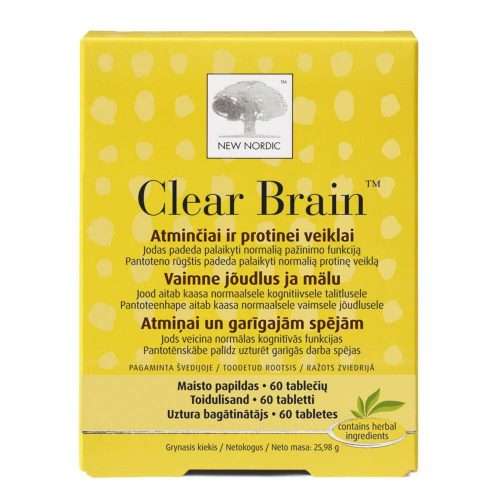 Средство для улучшения памяти New Nordic Clear Brain™ 60 таблеток (NN-1015)